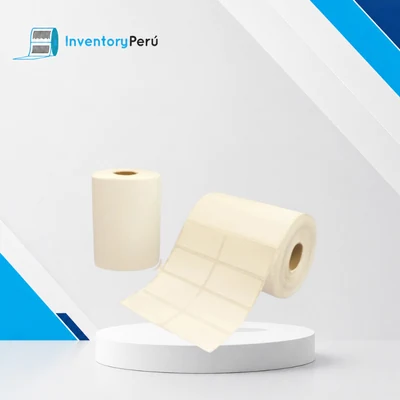 ETIQUETAS MATERIAL TERMICO DIRECTO 2X1 PULGADAS, 2 COLUMNAS, TUCO 1, ROLLO X 3000 ETIQUETAS